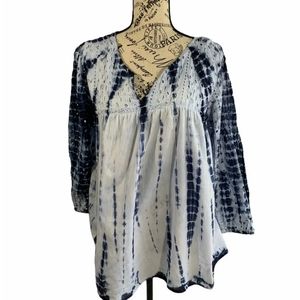 NAOO women's medium tie-dye blouse